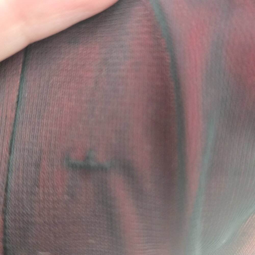Vintage Connected Red Black Mesh Overlay Y2k Whimsigoth Midi Dress Size 8 Flaws - Picture 11 of 13